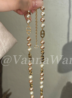 珍珠串链猪鼻项链高保色法式