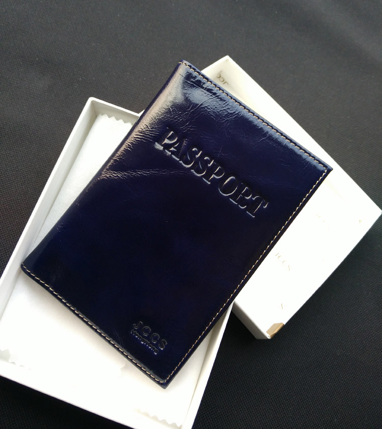 jccs正品女护照包头层油蜡牛皮简约真皮护照夹