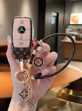 适用奔驰e300l钥匙套c260l车a200l c20l女glc gla b220扣gle350壳