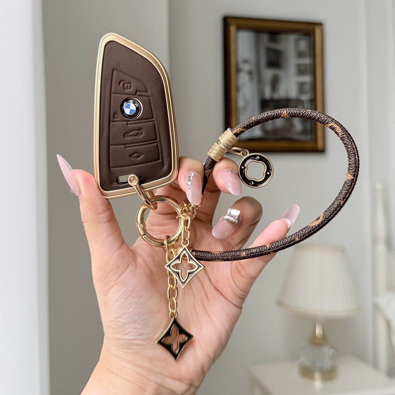 适用于宝马5系钥匙套530系325li刀锋x1x3x5三五i3ix1ix3车包扣壳7