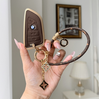 适用于宝马5系钥匙套530系325li刀锋x1x3x5三五i3ix1ix3车包扣壳7