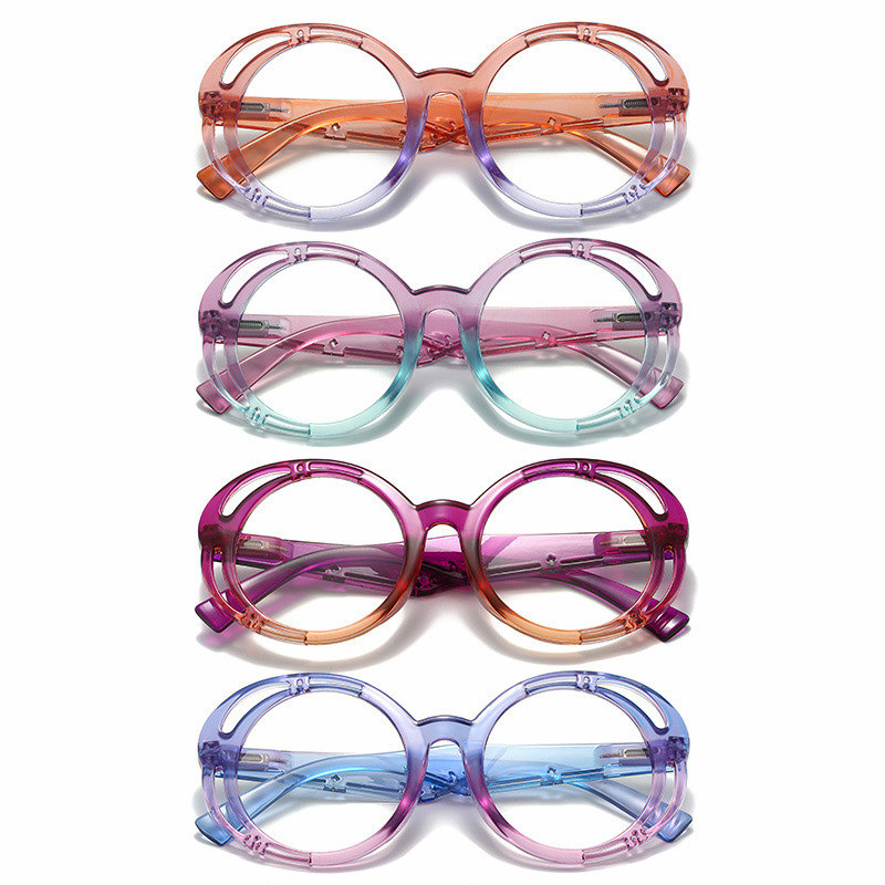 老花眼镜大框女士欧美复古风圆框时尚高清老人潮搭摩登老光年轻