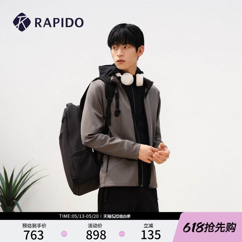 RAPIDO雳霹道男士one mile经典立领休闲夹克外套