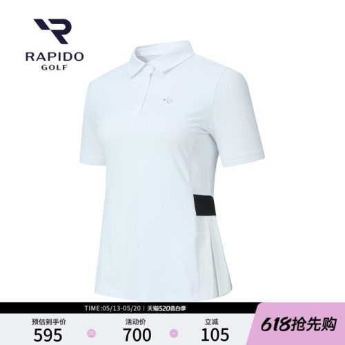 RAPIDO雳霹道女士收腰百褶POLO衫