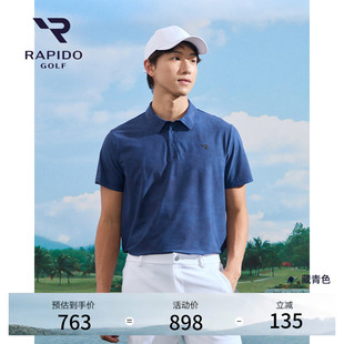 RAPIDO雳霹道春夏男士 高尔夫GOLF泼墨短袖 POLO 进口面料