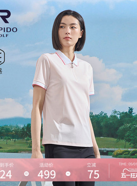 RAPIDO雳霹道春夏女士高尔夫GOLF运动休闲通勤轻薄凉感短袖POLO衫