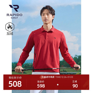 高尔夫GOLF长袖 加绒RAPIDO雳霹道2025年男士 POLO衫 新品