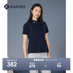 POLO衫 新品 RAPIDO雳霹道春夏女士R系列商务淑女气质收腰短袖