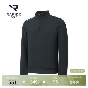 RAPIDO雳霹道春夏男士 高尔夫GOLF半拉链套头卫衣