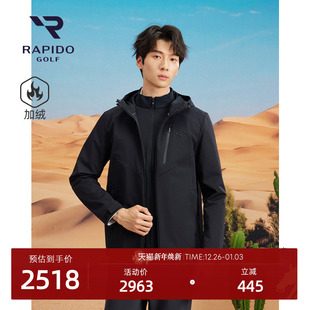 RAPIDO雳霹道25秋冬男高尔夫GOLF加绒三合一连帽夹克外套 新品