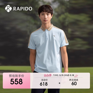 运动POLO衫 RAPIDO雳霹道2024年春季 新款 男子GOLF高尔夫撞色短袖