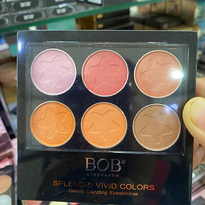 BOB梦魅星辰六色眼影彩妆多色眼影盘珠光大地色裸色闪钻防水
