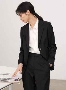 宿·色西装外套女春秋两粒扣职业正装通勤工作服上衣考公面试西服