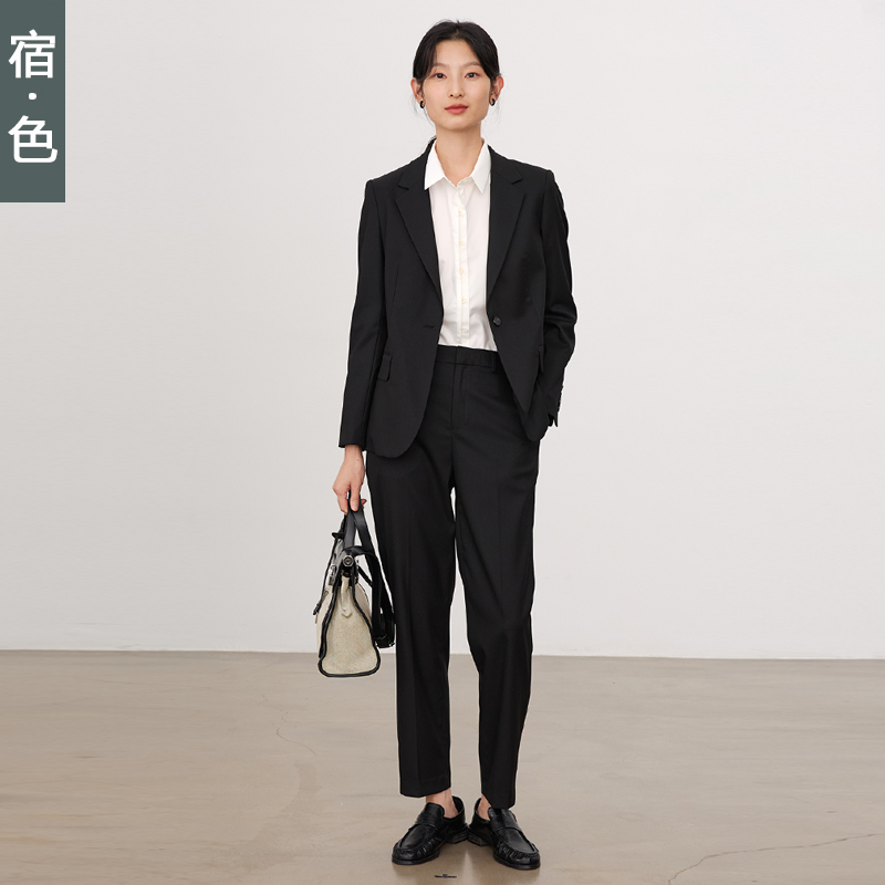 时尚休闲宿色工作夏季西装外套