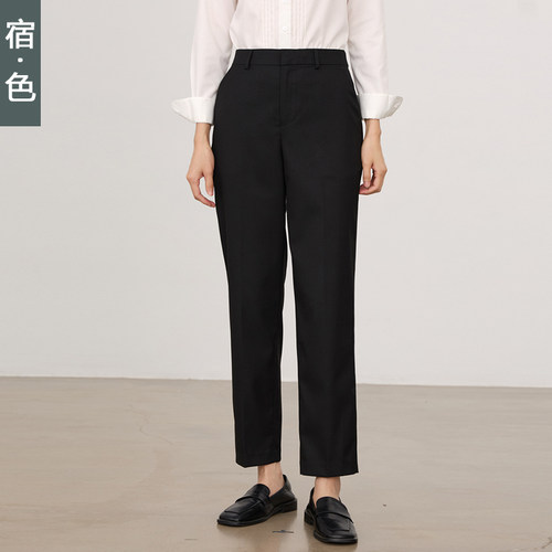 西装裤宿色极简职业通勤