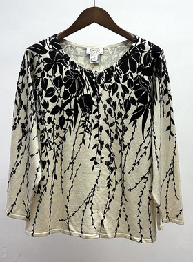 高端尾货真丝桑蚕丝春秋款女装大码简约休闲风圆领外搭小开衫