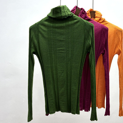 超细羊毛软糯贴身高领打底毛衣