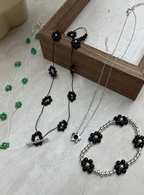 韩国ins风高级冷淡风甜美花朵项链手链时尚优雅气质简约创意饰品