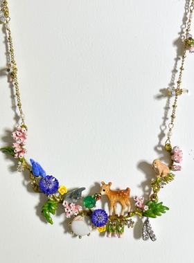 律动森林可爱小鸟小鹿兔子项链