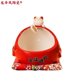 八年老店新品 冲量可爱招财猫创意乔迁新居礼物入户钥匙收纳摆件