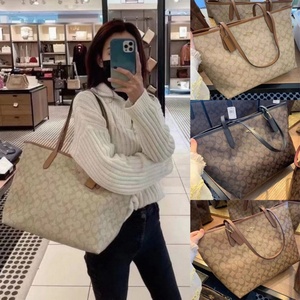 新款通勤包包女百搭大容量单肩手提真皮托特包女休闲妈咪包购物袋