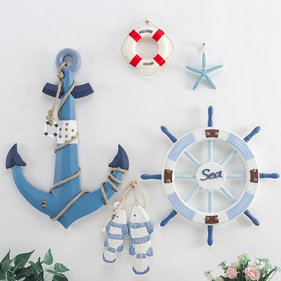 地中海风船锚儿童房间墙面装饰
