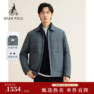 厅局商务风衬衫 BEANPOLE滨波秋冬男士 型绗缝翻领简约棉服 新品