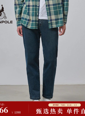 BEANPOLE滨波  男士优雅松紧腰日常休闲随性时尚潮酷风牛仔裤长裤