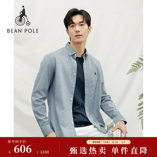 2025秋冬男商务休闲内搭千鸟格纹长袖 BEANPOLE滨波 衬衫 新品