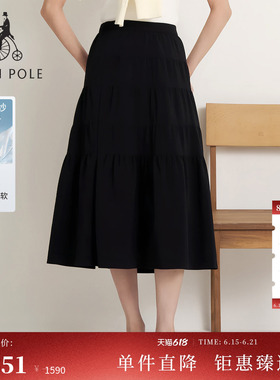 【新品】BEANPOLE  滨波2026夏季女士休闲泡泡纱蛋糕裙抽褶半身裙