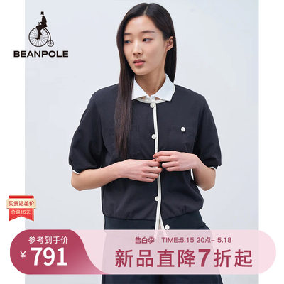 BEANPOLE滨波撞色短袖开衫