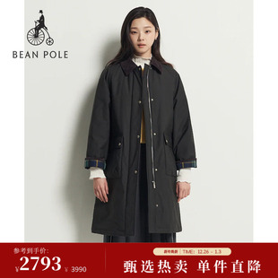 棉服 BEANPOLE滨波25秋冬女士学院日杂风松弛感狩猎型长款 新品