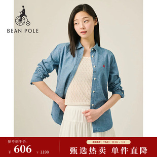 2025年秋冬女士商务全棉长袖 BEANPOLE滨波 潮酷牛仔衬衫 新品