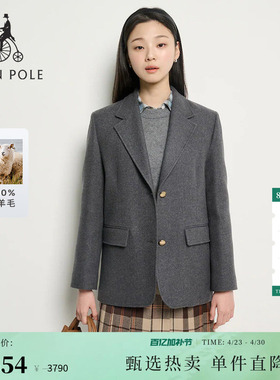 【新品】100%绵羊毛 BEANPOLE滨波2026春季女精英高智感单西外套