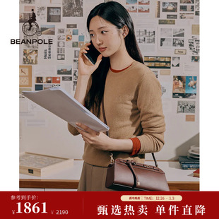 BEANPOLE滨波 手提小方包斜跨包 女士新年礼品运动牛皮革单肩时尚