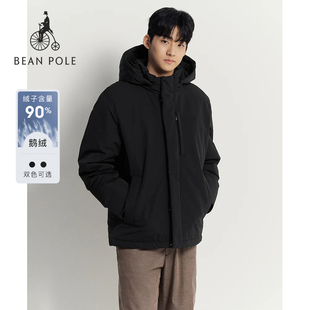 美式 BEANPOLE滨波秋冬男士 90%鹅绒 休闲可拆卸连帽羽绒服 厚款