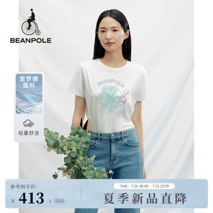 T恤 新品 BEANPOLE滨波 2025春夏女士日常潮酷甜美活力印花短袖