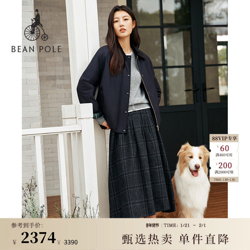 【新品】BEANPOLE滨波秋冬女士学院复古老钱风休闲狩猎型拼接棉服,女装/女士精品,棉衣/棉服,淘宝优惠券,粉丝福利购,淘宝优惠卷