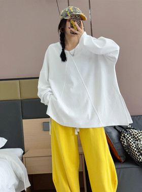 欧洲站磨毛上衣女长袖T恤女