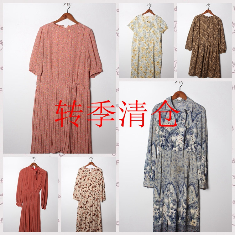 古着Vintage日系气质文艺复古少女春夏复古软妹棉麻连衣裙486