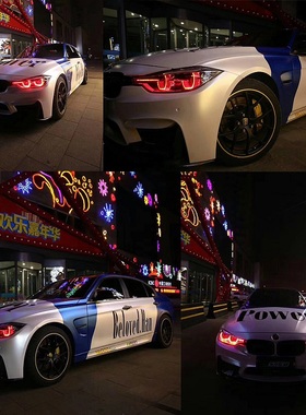 适用宝马新3系天使眼专用LED手机控制变色日行灯G28红色七彩G20蓝