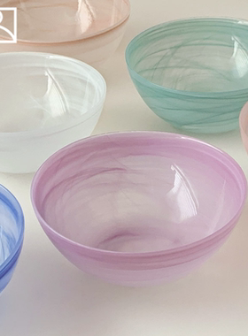 韩国Alabaster 幻彩云雾玻璃甜品碗沙拉碗面碗早餐酸奶麦片碗家用