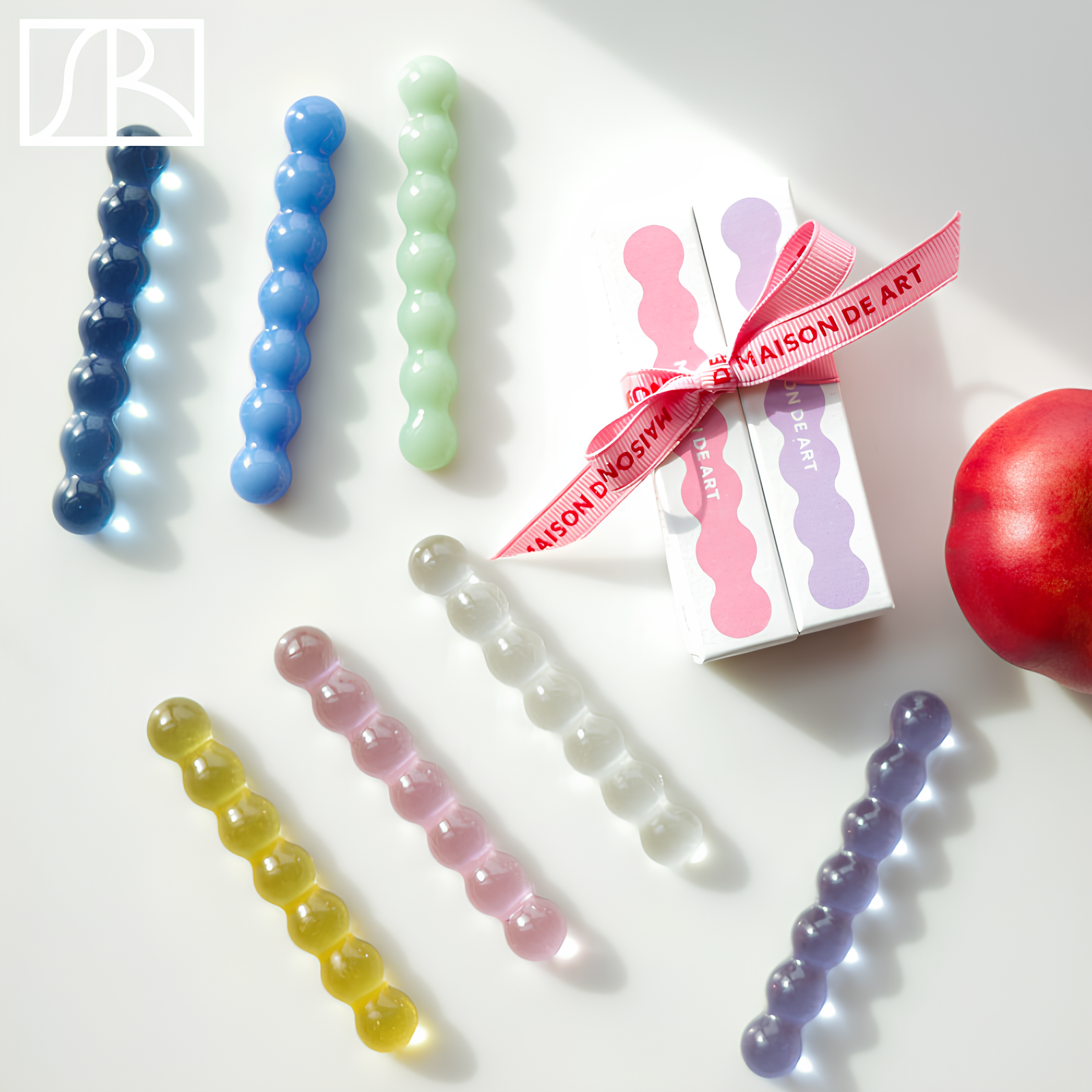 韩国制玻璃珠珠筷托摆件