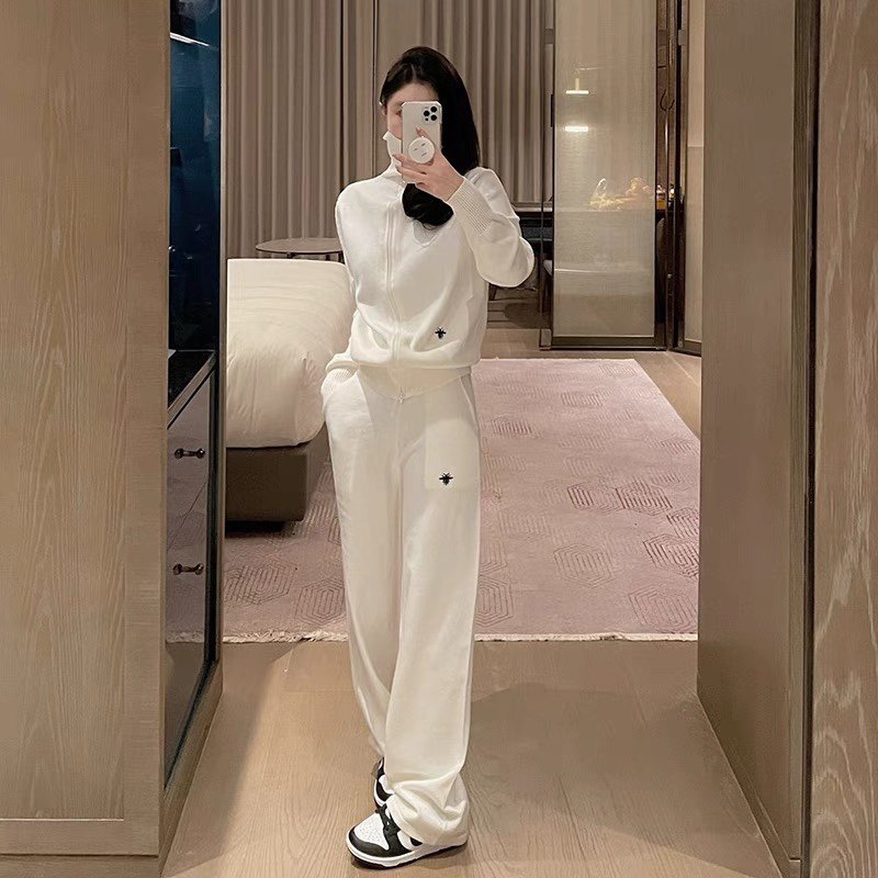 秋冬季小香风针织套装女时尚气质减龄休闲运动风阔腿裤两件套洋气,女装/女士精品,时尚套装,淘宝优惠券,粉丝福利购,淘宝优惠卷