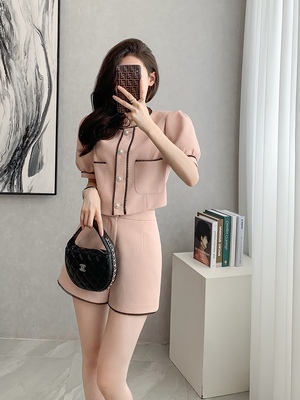 法式小香风套装女2023夏季新款休闲设计感开衫两件套流行漂亮今年