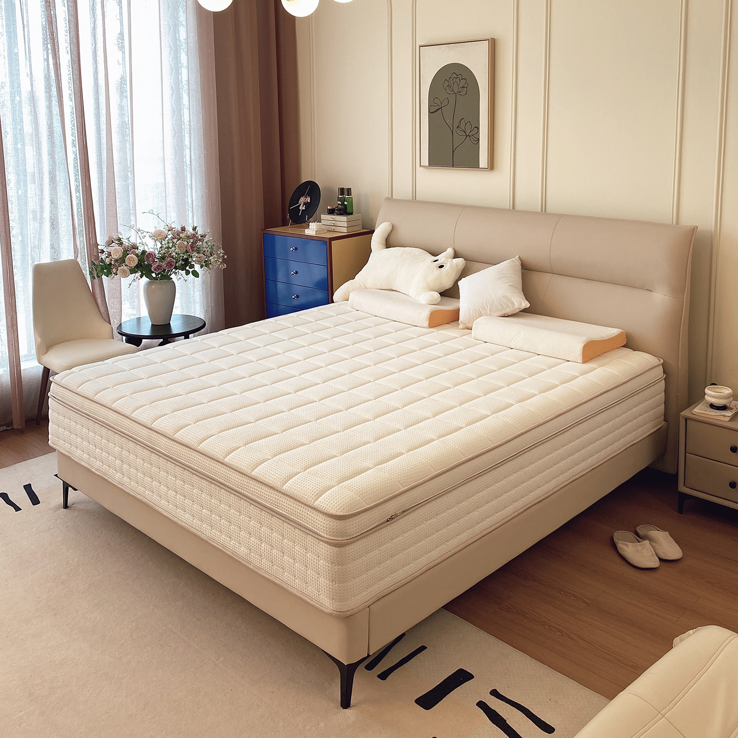 两只绵羊可拆洗更换舒适垫层床垫