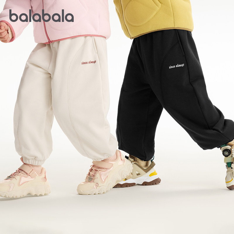 巴拉巴拉长裤儿童宽松束脚裤秋冬