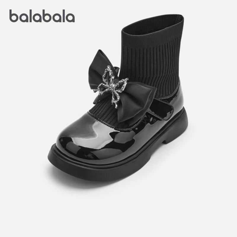 巴拉巴拉女童软底靴子中大童公主鞋儿童中筒靴2025秋冬新款童鞋潮,童鞋/婴儿鞋/亲子鞋,皮靴,淘宝优惠券,粉丝福利购,淘宝优惠卷