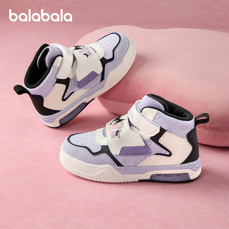 巴拉巴拉女童板鞋大童高帮鞋子冬