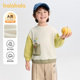 男童秋装 巴拉巴拉balaOne宝宝卫衣假两件上衣长袖 2025新款 拼色潮